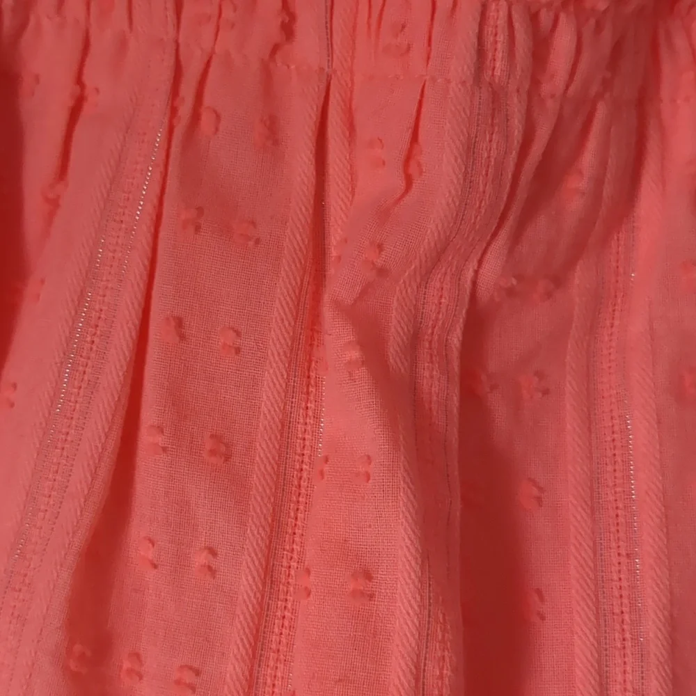 Lilly Pulitzer Louisa Dress Papaya Punch Metallic Stripe Cotton Belted-Size M - Picture 4 of 7